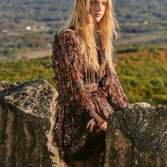 Ulla Johnson 6 Natalia silk minidress lurex shimmer - Picture 6 of 16